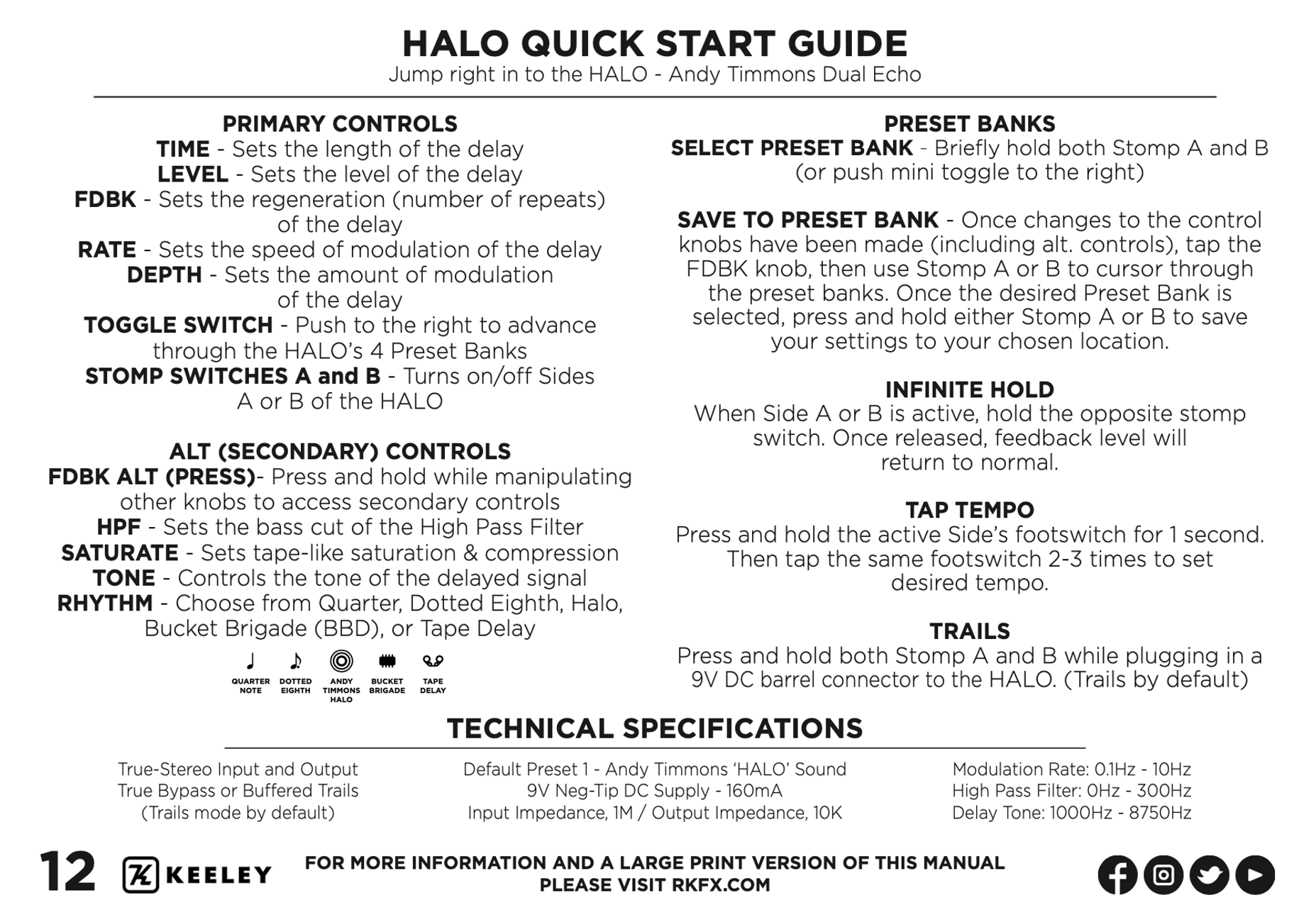 Keeley Halo Andy Timmons Dual Echo | Guitar Nine Keeley Halo Andy Timmons Dual Echo | Guitar Nine